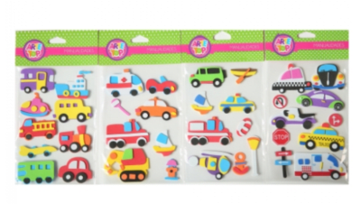 Goma Eva Stickers Figura Transporte