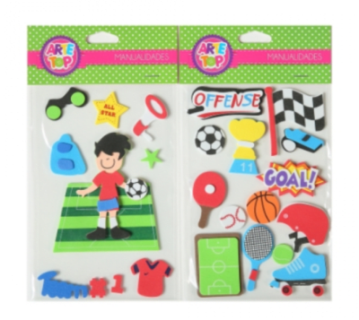 Goma eva Stickers Figura Deportes 10566