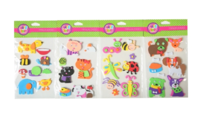 Goma Eva Stickers Figura Animalitos 105691