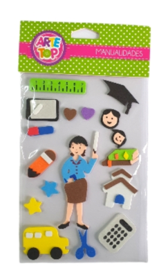 Goma Eva Stickers figura Profesor 236331