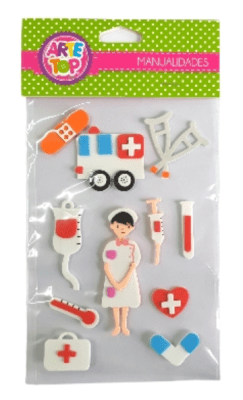 Goma Eva sticker Figura enfermera 248311