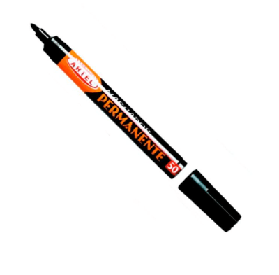 PLUMON PERMANENTE ARTEL NEGRO PUNTA REDONDA S50