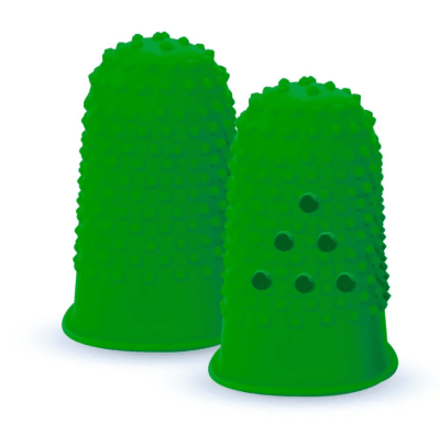 Dedo de goma con respiracion 11,5 verde