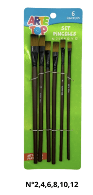 Pincel espatulado Suave N°2,4,6,8,10y121