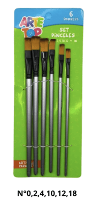 Pincel espatulado N°0,2,4,10,12y181