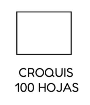 Cuaderno College arte top Croquis 100hjs