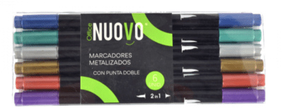 Plumon doble punta metálico Nuovo 6uni