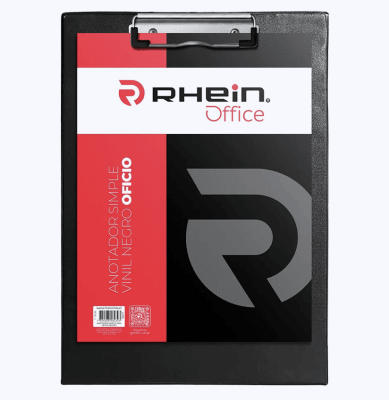 Tabla con apretador vinilico Oficio Negro RHEIN
