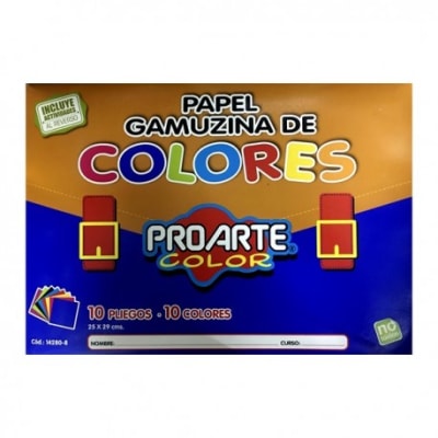 CARPETA PROARTE PAPEL GAMUZINA 10 COLORES