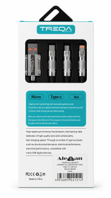 Cable 3en1 usb a micro,type-c, ios ALE-24JUN1211