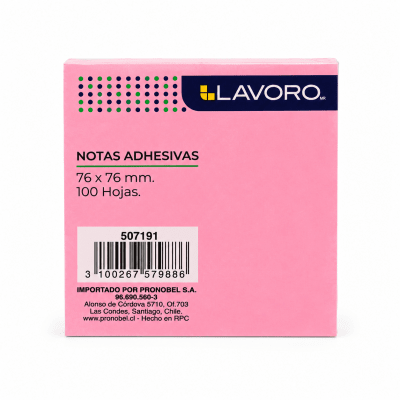 nota adh.654 75x75mm 100hjs rosado pastel1