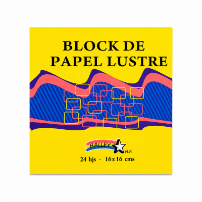 PAPEL LUSTRE 16X16CMS 24HJS HALLEY1