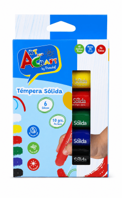 Tempera solido 6col 519132