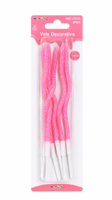 vela decorativa 12,5cm 6pcs 25743