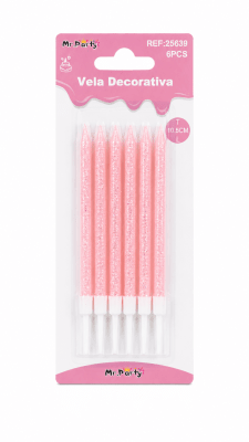 vela decorativa 10,5cm 6pcs 25639