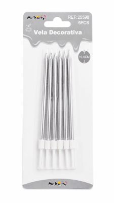 vela decorativa 10,5cm 6pcs 25598
