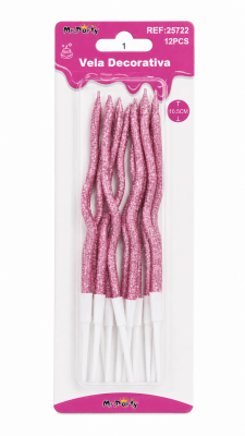 vela decorativa 11,5cm 12pcs 25722