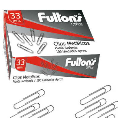 Clip cromado Fulton´s 33mm 100uni 1071351