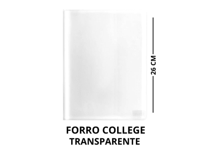 FORRO CUADERNOS COLLEGE TRANSPARENTE