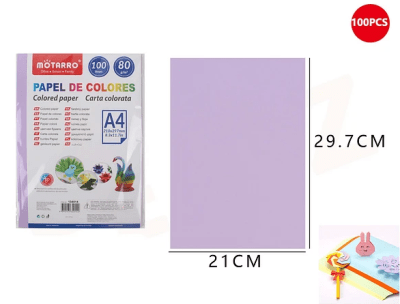 PAPEL DE COLORES A4 80 GRA 100 HOJAS