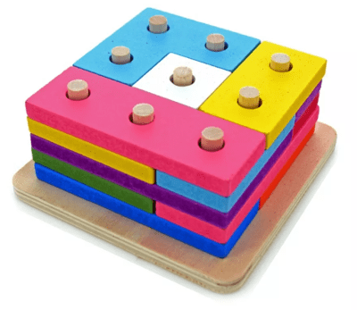 DIDACTICO DE MADERA CUADRADO CON ENCAJE