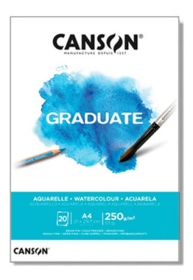 BLOCK CANSON AQUARELLA A4 250GR 20HJA