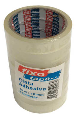 CINTA ADHESIVA 18 MMX40MTS FIXO 8UNI
