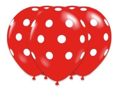 GLOBO LUNARES ROJO N°12 12UNI 4356851