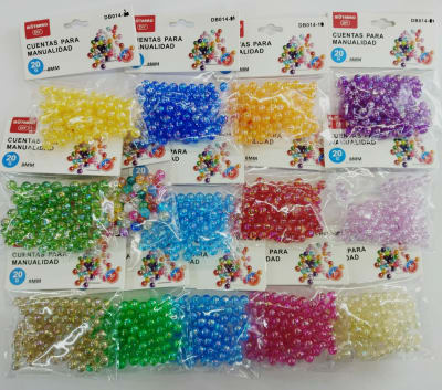 Cuentas redondas para manualidades 8mm 20g DB014-1