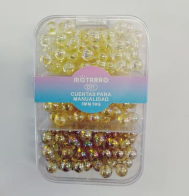 Cuentas para manualidades 8mm 50grs DB025-6