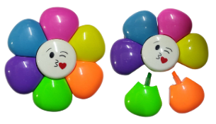 DESTACADOR FLOR DE 6 COLORES