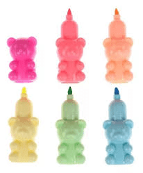DESTACADOR OSITO DE 6 COLORES