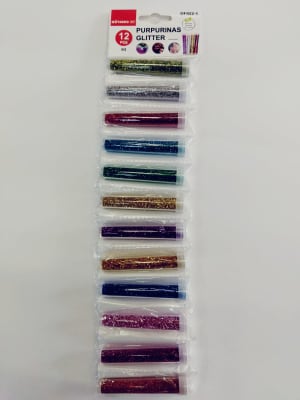 Purpurina Glitter en tubo 12pcs DF022-11