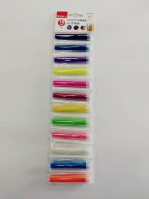 Purpurina Glitter en tubo 12pcs DF022-2