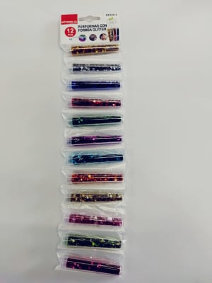 Purpurina Forma estrella en tubo 12pcs