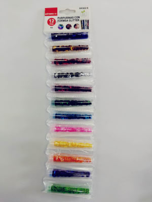 Purpurina Forma flor en tubo 12pcs DF022-61