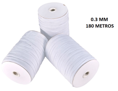 ELASTICO 0.3 MM BLANCO 180 METROS