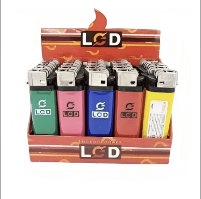 Encendedor transparente LCD 25uni