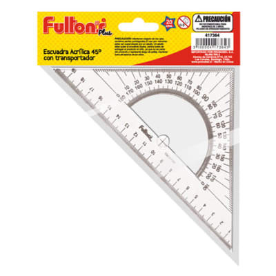 ESCUADRA FULTON`S 45º 20CM TRAS. BISEL. 417364