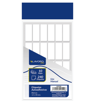 Etiqueta Autoadhesivas 12x30mm Lavoro1