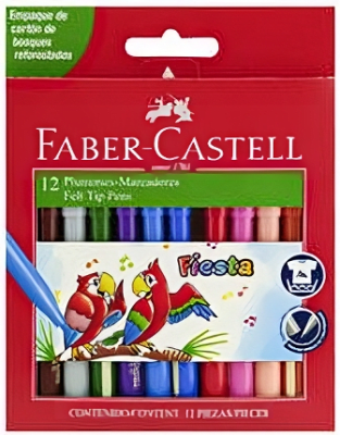 Lapíz Scripto Fiesta Faber-Castell 12 colores