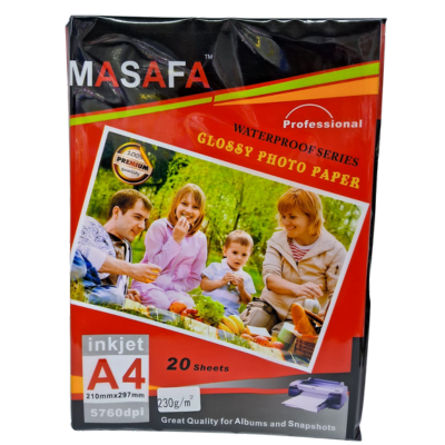 PAPEL FOTOGRAFICO MASAFA A4 230 GRS 20PCS1