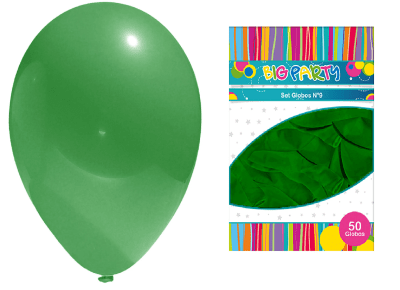 GLOBO BIG PARTY Nº9 VERDE 50 UNI1