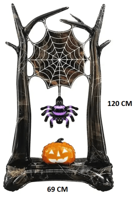 GLOBO TELA DE ARAÑA METALICO 69x120 CM