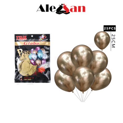 GLOBO PERLADO 25 UNID. DORADO1