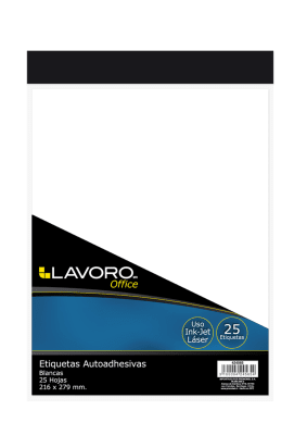 ETIQUETA LAVORO CARTA AUTO ADHESIVO 216X279 MM