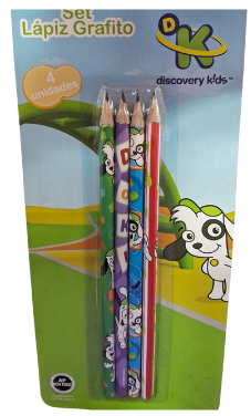 SET LAPIZ GRAFITO DOKI 4 UNIDADES