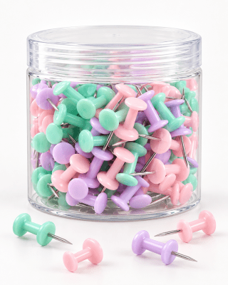 CHINCHE PUSH PING COLORES PASTEL 150 UNIDADES