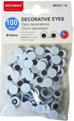 ojos moviles negros 12mmx100pcs 200381