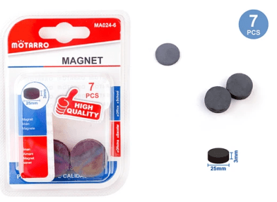 IMAN REDONDO 25*3MM 7PCS